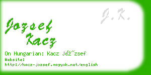 jozsef kacz business card